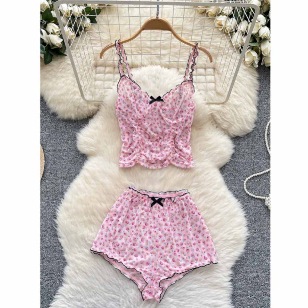 Romper Floral Print - Conjuntos de Ropa de Casa para
